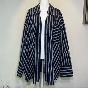 COS Oversized Long-Sleeve Striped Shirt